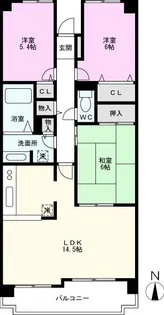 エスポワール与野II【2階】の間取り