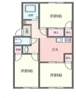 プレジール須賀B棟【1階】の間取り