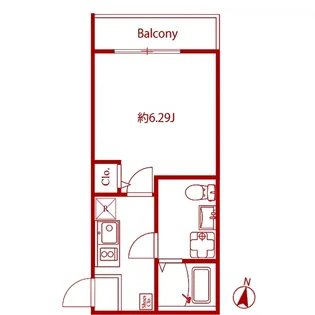 modern glad 保土ヶ谷 /モダングラッドホドガヤ【2階】の間取り
