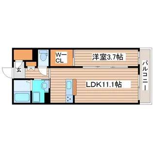 クオリスタ長町【2階】の間取り