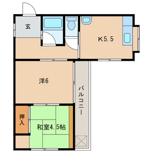 フジメゾン西尾【4階】の間取り