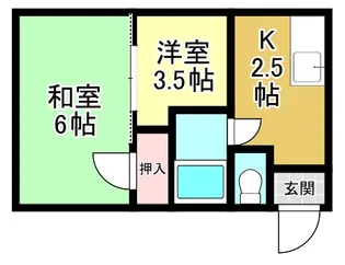 コーポ盛本B棟【2階】の間取り