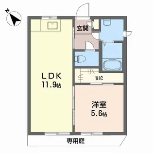 ディアス土居田 C棟【1階】の間取り