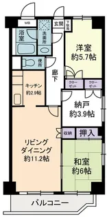 T s garden鶴見市場【7階】の間取り