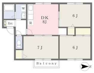 ハイカムールビレッヂ【1階】の間取り