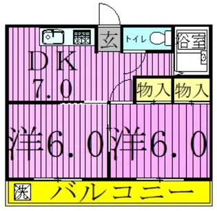サワーハイツ中央本町【2階】の間取り
