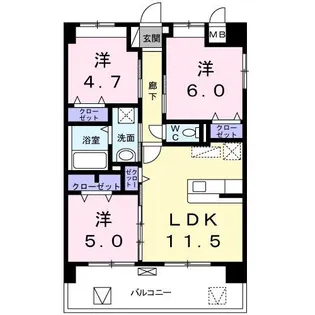 セイバリー アゲナ【4階】の間取り