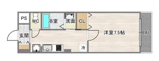 エルロード住吉7号館【1階】の間取り