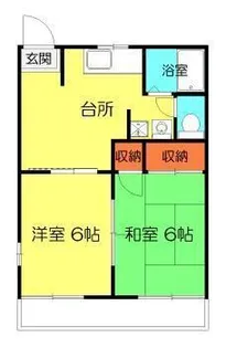 ハイツハイビスカス【1階】の間取り