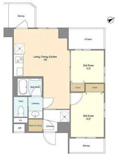グランカーサ清澄白河【2階】の間取り