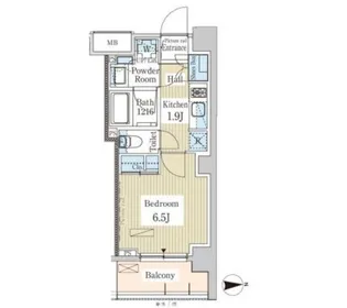 パークアクシス高田馬場テラス【1階】の間取り