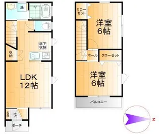 メゾネットNの間取り