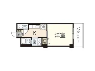 山田オフィスビル【4階】の間取り
