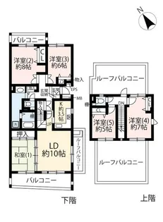 UR多摩ニュータウングランピア南大沢【4階】の間取り