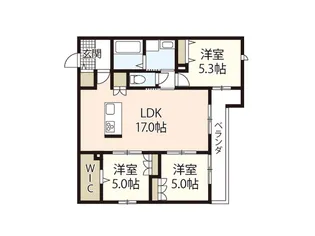 Ciel神田山【2階】の間取り
