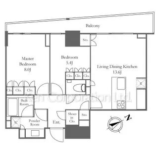 Coteau Nishi Azabu【5階】の間取り