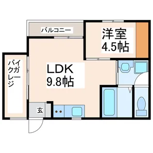 サウザンドプレイスG2【1階】の間取り