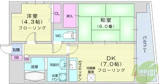 オルゴグラート仙台【5階】の間取り