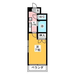 レジデンスフクザワ II【8階】の間取り