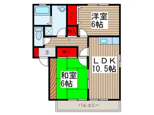 ロビンソシアA【1階】の間取り
