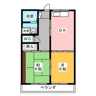 ウイングコート中藤 C【1階】の間取り