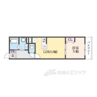 ウイング牧野駅前【2階】の間取り