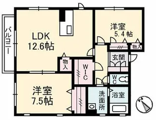 ウエストウッド【2階】の間取り