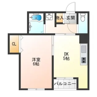 エクセル新開コーポ【2階】の間取り