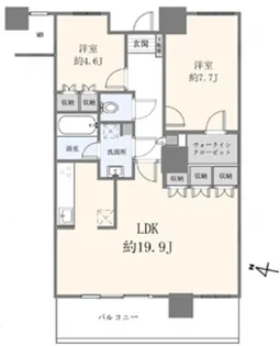 イーストコモンズ清澄白河セントラルタワー【27階】の間取り
