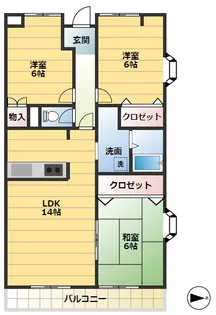 グランコート鈴の宮【3階】の間取り