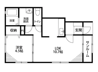 サンハイム・ラベスト【1階】の間取り