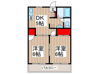 メゾンかしわ【1階】の間取り