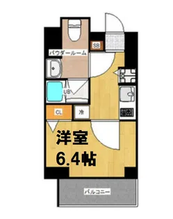 アスヴェル難波EAST【10階】の間取り