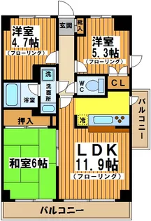 住友アクシルコート調布国領【5階】の間取り