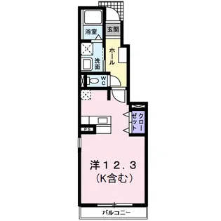 レフィナード フロール エフ【1階】の間取り