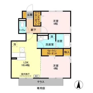 ソレイユA【1階】の間取り