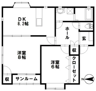 コモンカモミールII【1階】の間取り