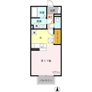 モナリエ竹成 A【1階】の間取り