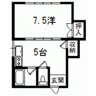 クレストール妙見【1階】の間取り