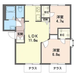 リッチモンド東林間A【1階】の間取り