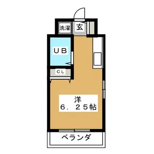 フラッツ岸谷【3階】の間取り