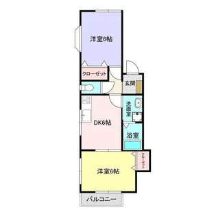 グリーンコーポ岡田 C【1階】の間取り