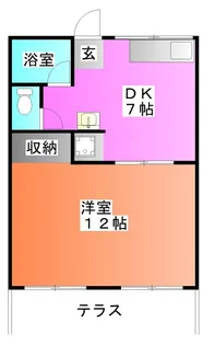 スズキハイツA【1階】の間取り