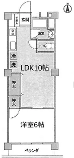 新城弥生コーポ【4階】の間取り