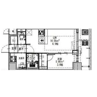 S-RESIDENCE阿波座chiaro【4階】の間取り