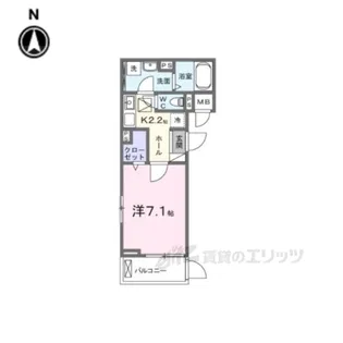 ラフレシールウエスト【1階】の間取り