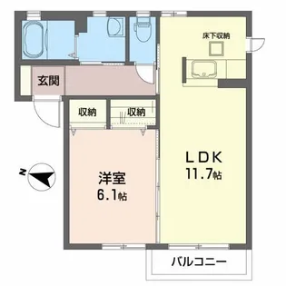 ラ・セレス【1階】の間取り