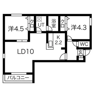 エルミタージュ発寒【4階】の間取り