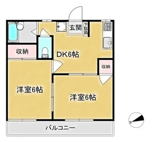 東コーポA棟【2階】の間取り