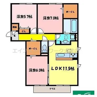 Wembley luz azulの間取り